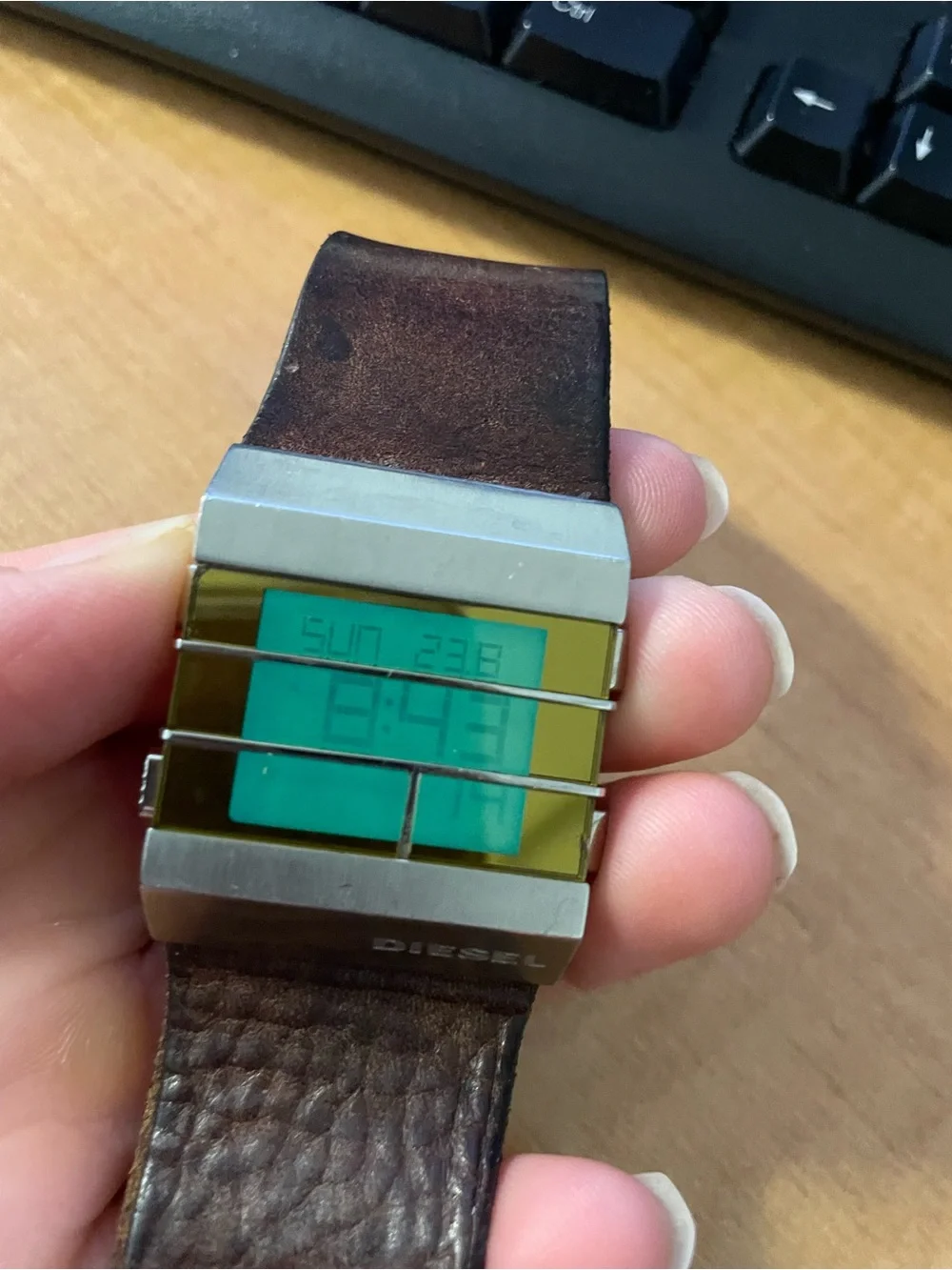 Rare Vintage Y2K Diesel DZ7071 Digital Cuff Watch - Cyberpunk / Retro Futurist